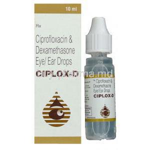 Ciplox-D,  Ciprofloxacin/ Dexamethasone Ophthalmic Solution Eye/ Ear Drops