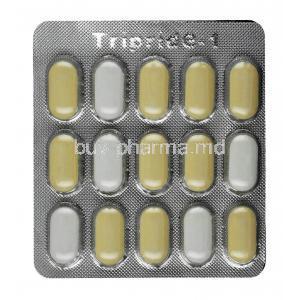 Tripride, Glimepiride 1mg / Metformin 500mg / Pioglitazone 15mg, Tablet SR, Sheet