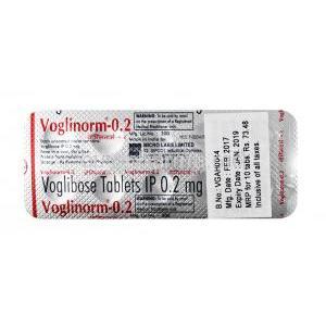 Voglinorm, Voglibose 0.2mg, Tablet, Sheet information