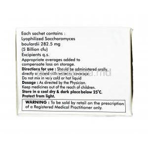 Sacrolyte Powder, combined Probiotics, 1g Satchet, box information