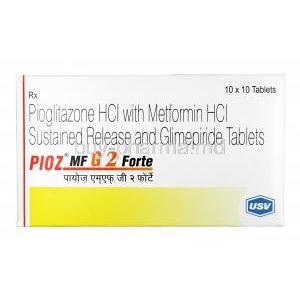 Pioz MF G, Glimepiride / Metformin / Pioglitazone