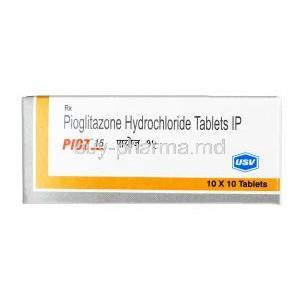 Pioz, Pioglitazone 15mg, Tablet,Box