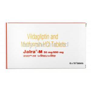 Jalra-M, Metformin  850mg /Vildagliptin 850mg, Tablet, Box