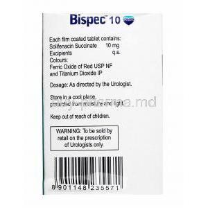 Bispec, Solifenacin 10mg compositioni