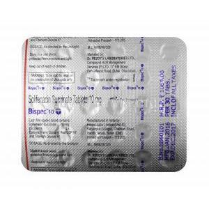 Bispec, Solifenacin 10mg tablet back