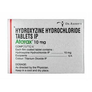Atarax, Hydroxyzine 10mg composition