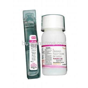 Podxetil CV,Cefpodoxime 50mg / Clavulanic Acid 31.25mg, Suspension 30ml, Bottle information