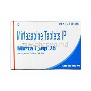 Mirtadep, Mirtazapine 7.5mg box