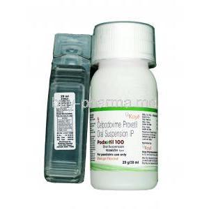 Podxetil Syrup, Cefpodoxime 100mg, 18g per 30ml Syrup, Bottle information