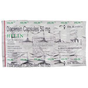 Hilin, Generic Cartidin,  Diacerein 50 Mg