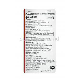 Sulisent, Canagliflozin 100 mg, Tablet, Sheet information