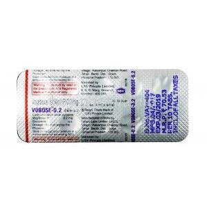 Vobose, Voglibose 0.2mg, Tablet, Sheet information