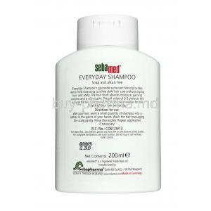 Sebamed Everyday Shampoo, Shampoo 200ml, Bottle information
