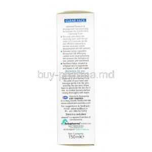 Sebamed Clear Face Antibacterial Cleansing Foam, Foam 50ml, Box information