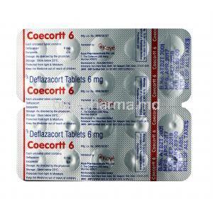 Coecortt, Deflazacort 6mg, Tablet, Sheet information