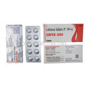 Cefix, Cefixime, 200mg 10 tabs