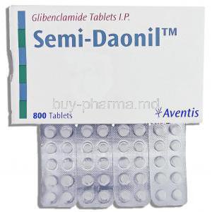 Glinil, Glibenclamide 5mg box and tablets