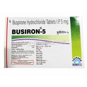 Busiron, Buspirone 5mg composition