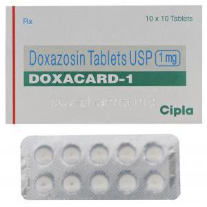 Doxacard-1, Generic Cardura, Doxazosin 1mg
