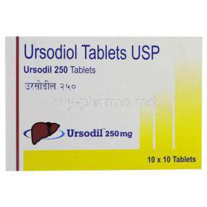 Ursodil, Generic Chenix,  Ursodiol Box