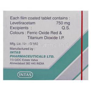 Levera, Generic Keppra, Levetiracetam Intas  manufacturer info