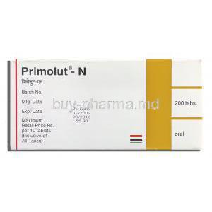 Primolut N, Norethisterone 5 mg box