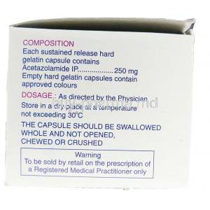 Iopar-SR, Generic  Diamox,  Acetazolamide Tablet