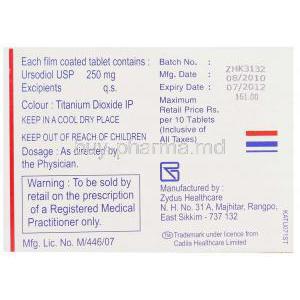 Ursodil, Ursodiol Box Information