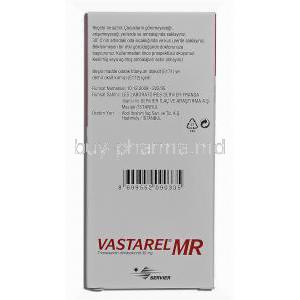 Vastarel MR, Trimetazidine 35mg, Box description