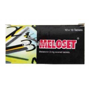 Meloset, Melatonin 3mg, 30tabs box