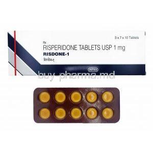 Risdone, Risperidone 1mg box and tablets