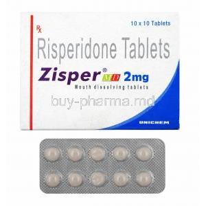 Zisper, Risperidone 2mg box and tablets