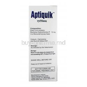 Aptiquik Syrup for Dogs composition
