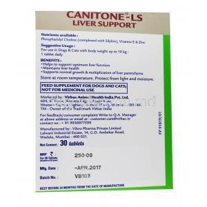 CanitoneT-LS Liver Support for Dogs and Cats manufacturer