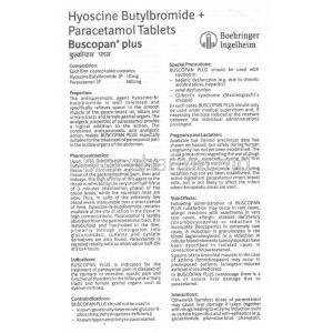 Buscopan Plus,  Hyoscine Butylbromide/ Paracetamol Information Sheet 1