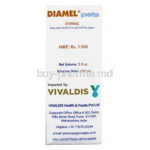 Diamel Oral Solution for Pets box side