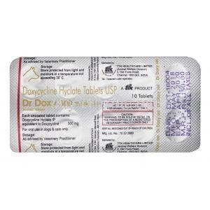 Dr Doxy for Dogs and Cats tablet back