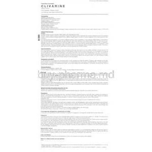 Clivarin, Generic Clivarin, Reviparin Sodium Injection Information Sheet 1