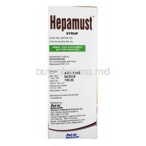 Hepamust Herbal Liver Tonic for Pets manufacturer