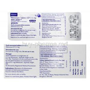 Inflavet for Dogs dosage, directions for use
