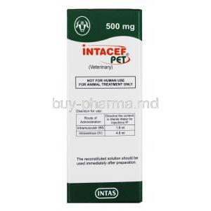 Intacef Injection for Pets direction for use