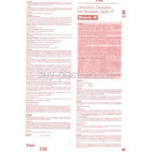 Duovir-N, Lamivudine/ Zidovudine USP/ Nevirapine Information Sheet 1