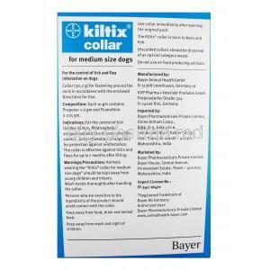 Kiltix Collar for Medium Dogs indications, manufacturer