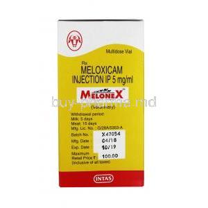 MELONEX Injection, Meloxicam , 100ml, box information