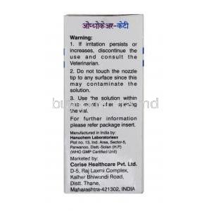 OPTHOCARE-KT, Moxifloxacin 5%,Ketrolac 5%, Eye Drop, 5ml, Box information, Warning