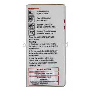 OPTHOCARE XT,Dorzolamide 2%wv, Timolol 0.5%wv, Eye Drop,5ml, Box information, Usage, warning