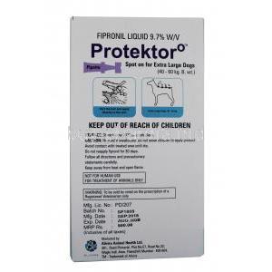 PROTEKTOR O (40-60KG) Spot on Extra Large dog, Fipronil, 4.02ml, Box information, Usage, Storage, Manufacturer