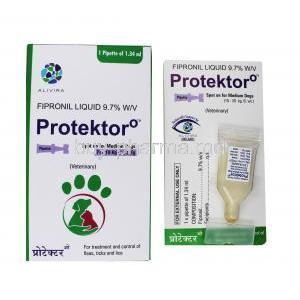 PROTEKTOR O (10-20KG) Spot on Medium dog, Fipronil, 1.34ml, Box and Pipette