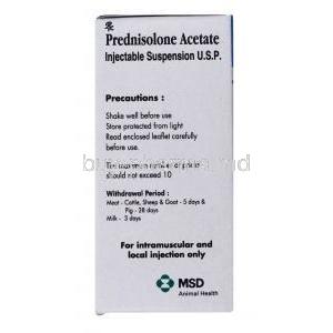 PREDNISOLONE, Prednizone 10mg, Suspension 10ml, Box information, Precautions