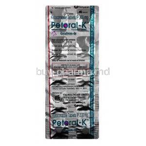 Petoral-K, Ketoconazole 200mg Tablet (Flavoured), Sheet information